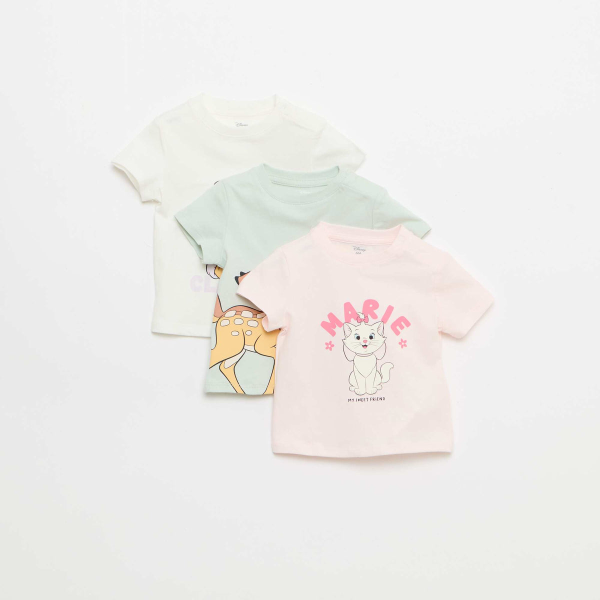 Pack de 3 camisetas 'Disney' ROSA