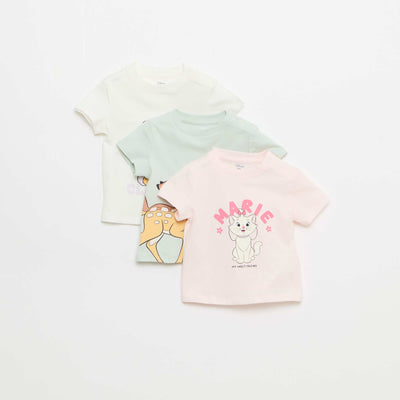 Pack de 3 camisetas 'Disney' ROSA