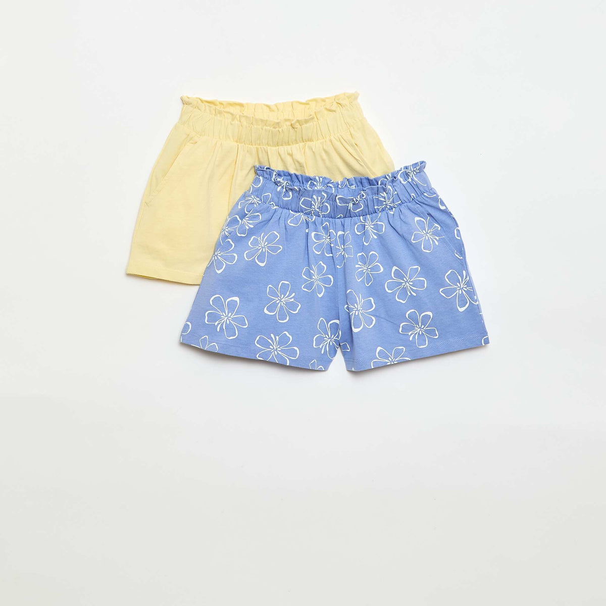 Pack de 2 pantalones cortos con cintura elástica AZUL