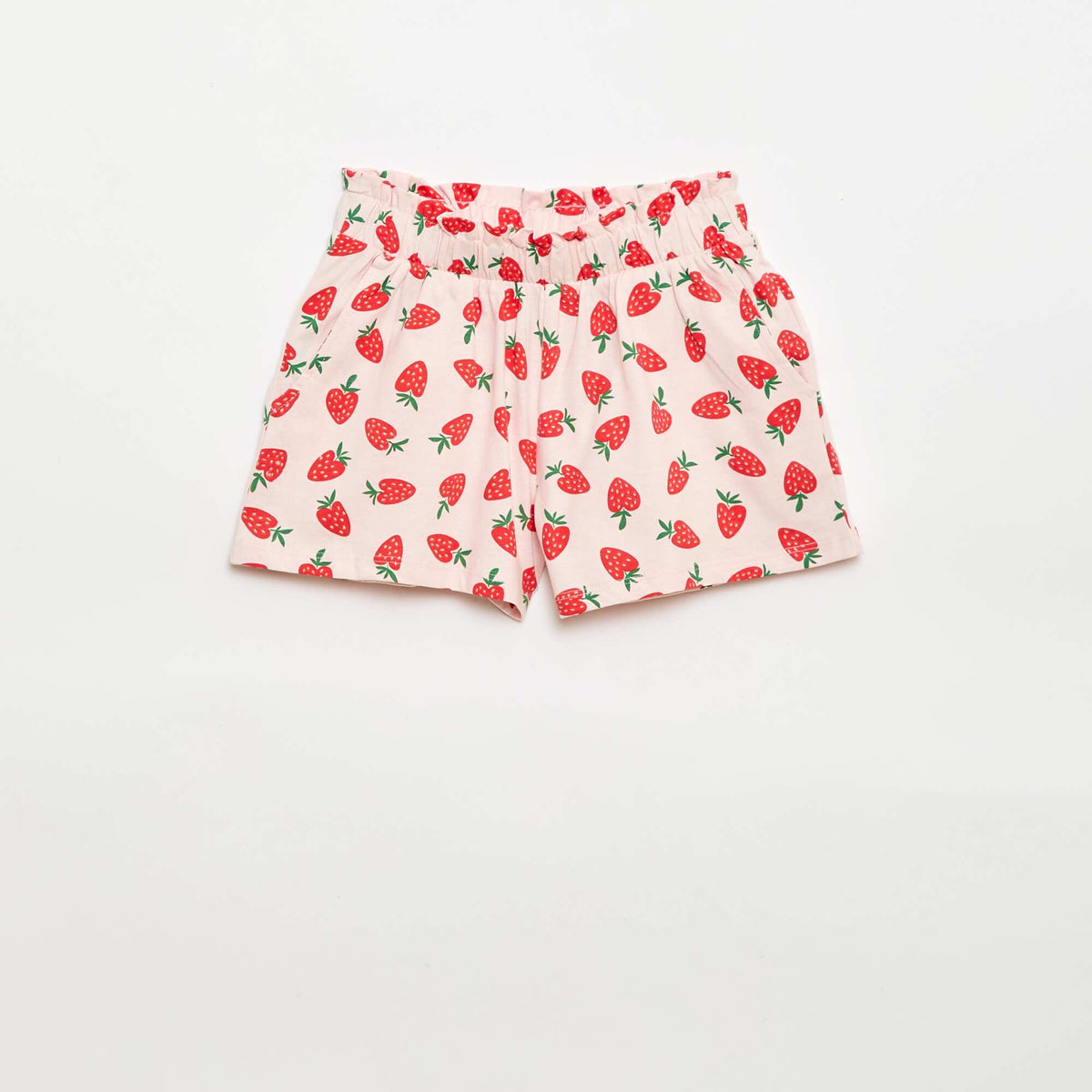 Pack de 2 pantalones cortos con cintura elástica ROSA