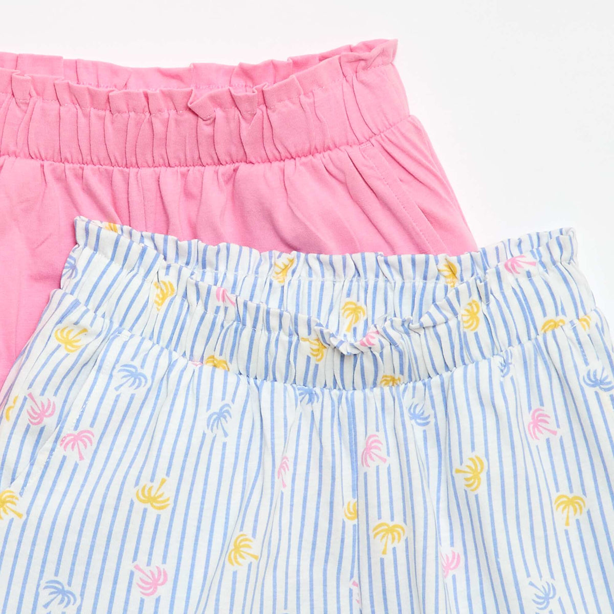 Pack de 2 pantalones cortos con cintura elástica AZUL