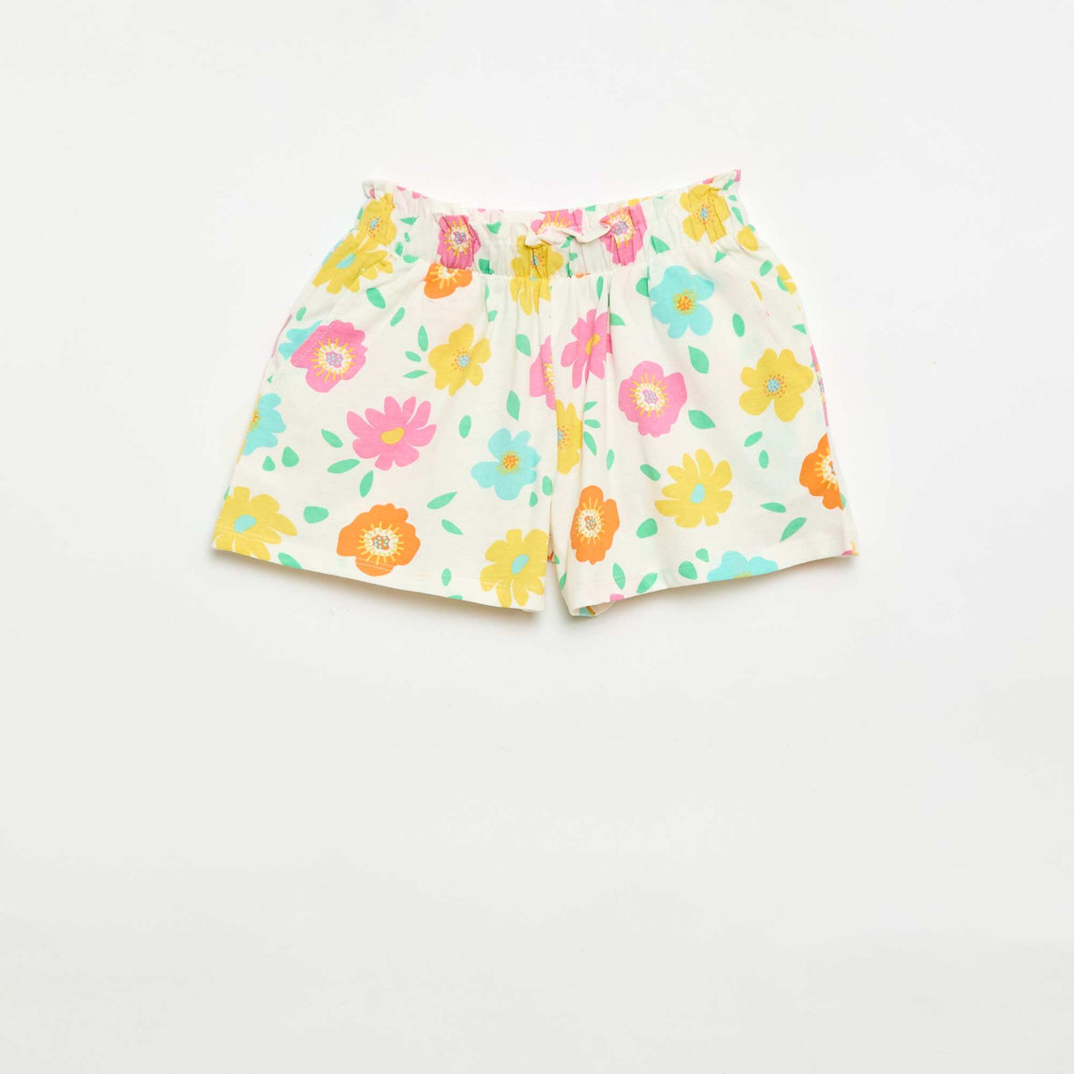 Pack de 2 pantalones cortos con cintura elástica BLANCO