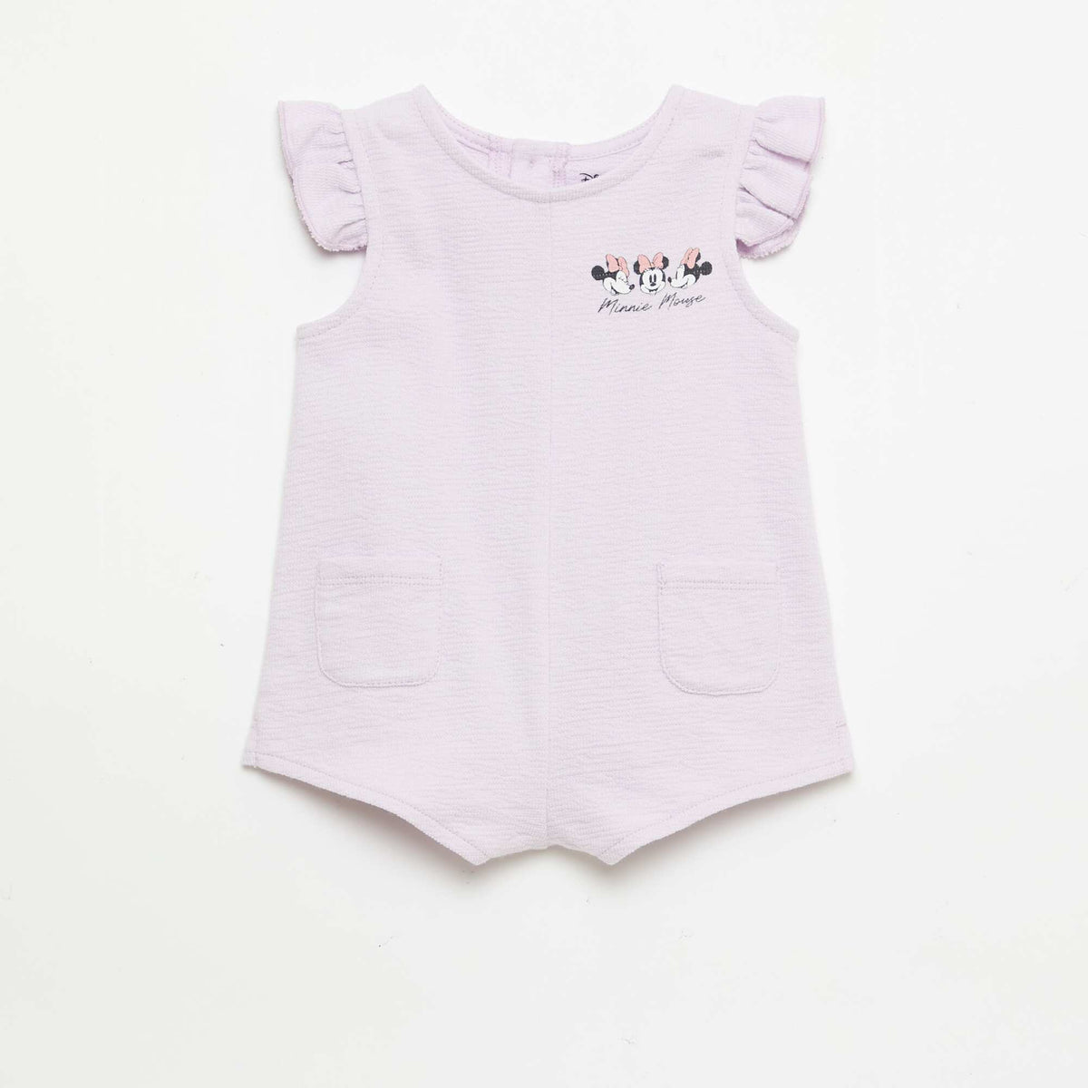 Pelele corto de baby Terry PURPURA