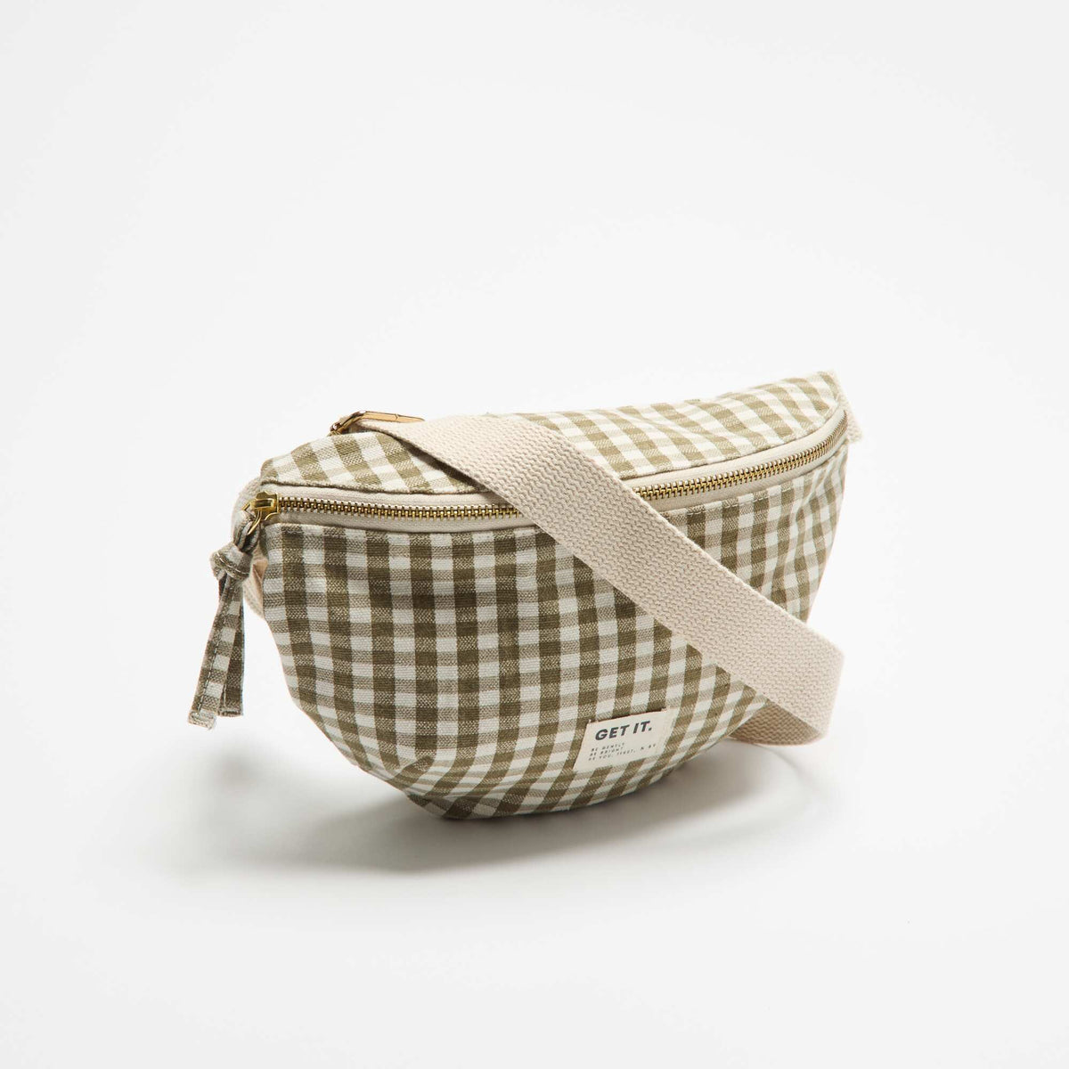 Riñonera de tela estampada VERDE