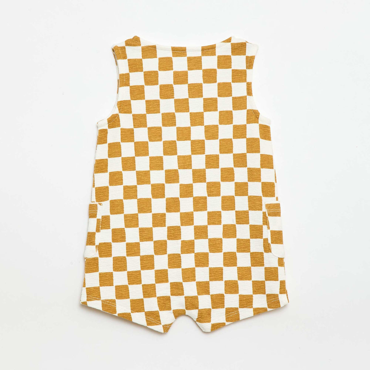 Bodie de baby Terry a cuadros AMARILLO