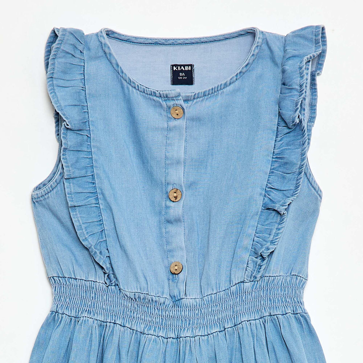 Vestido sin mangas de tejido ligero AZUL