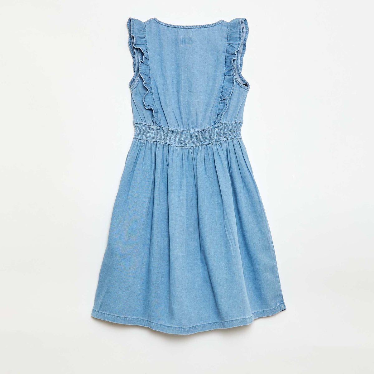 Vestido sin mangas de tejido ligero AZUL