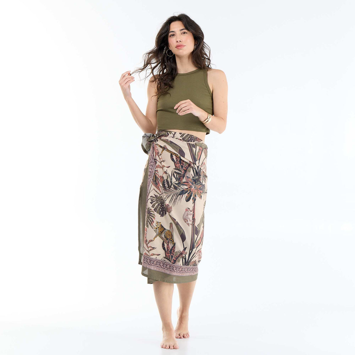 Pareo estampado VERDE