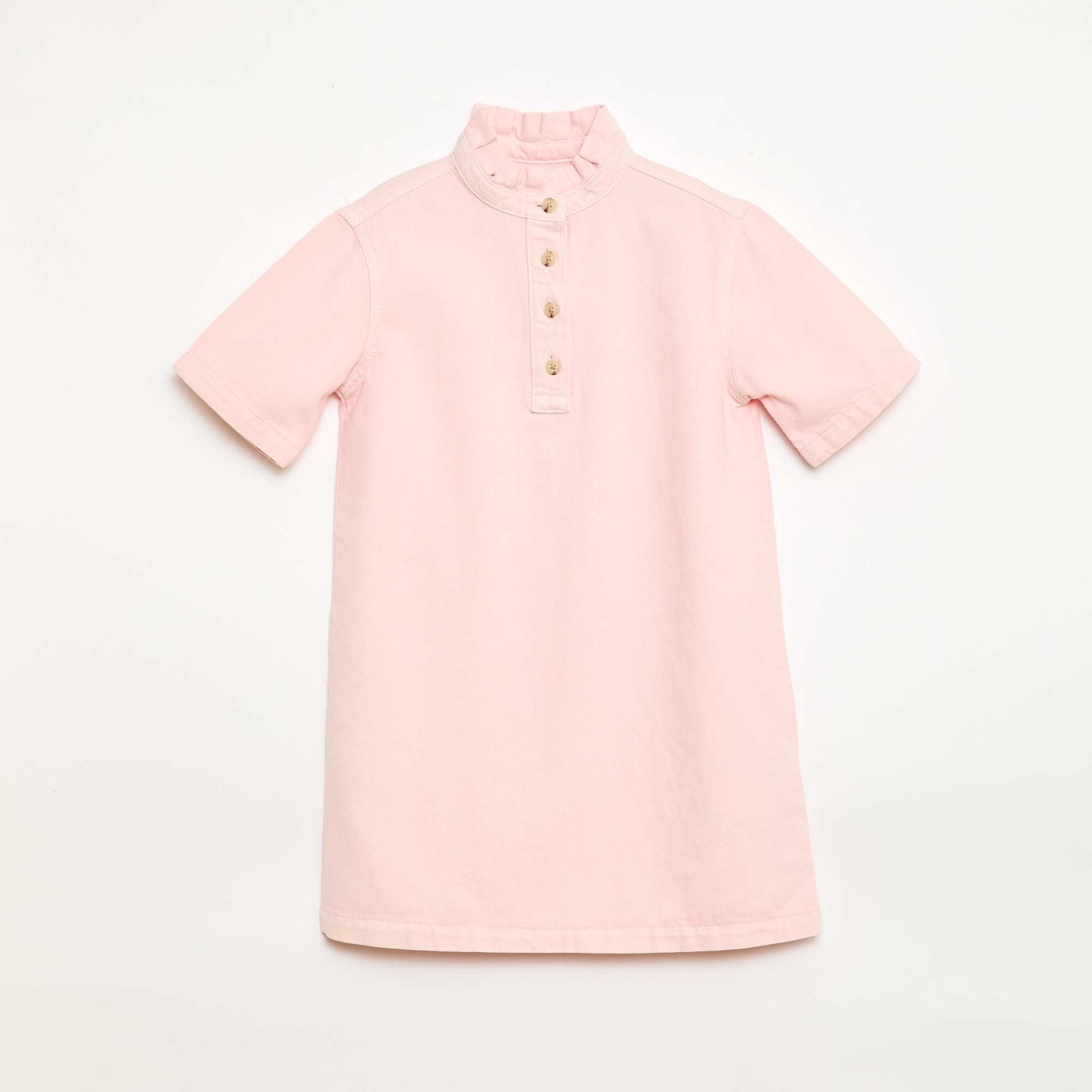 Vestido cuello mao en jean ROSA