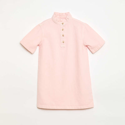 Vestido cuello mao en jean ROSA