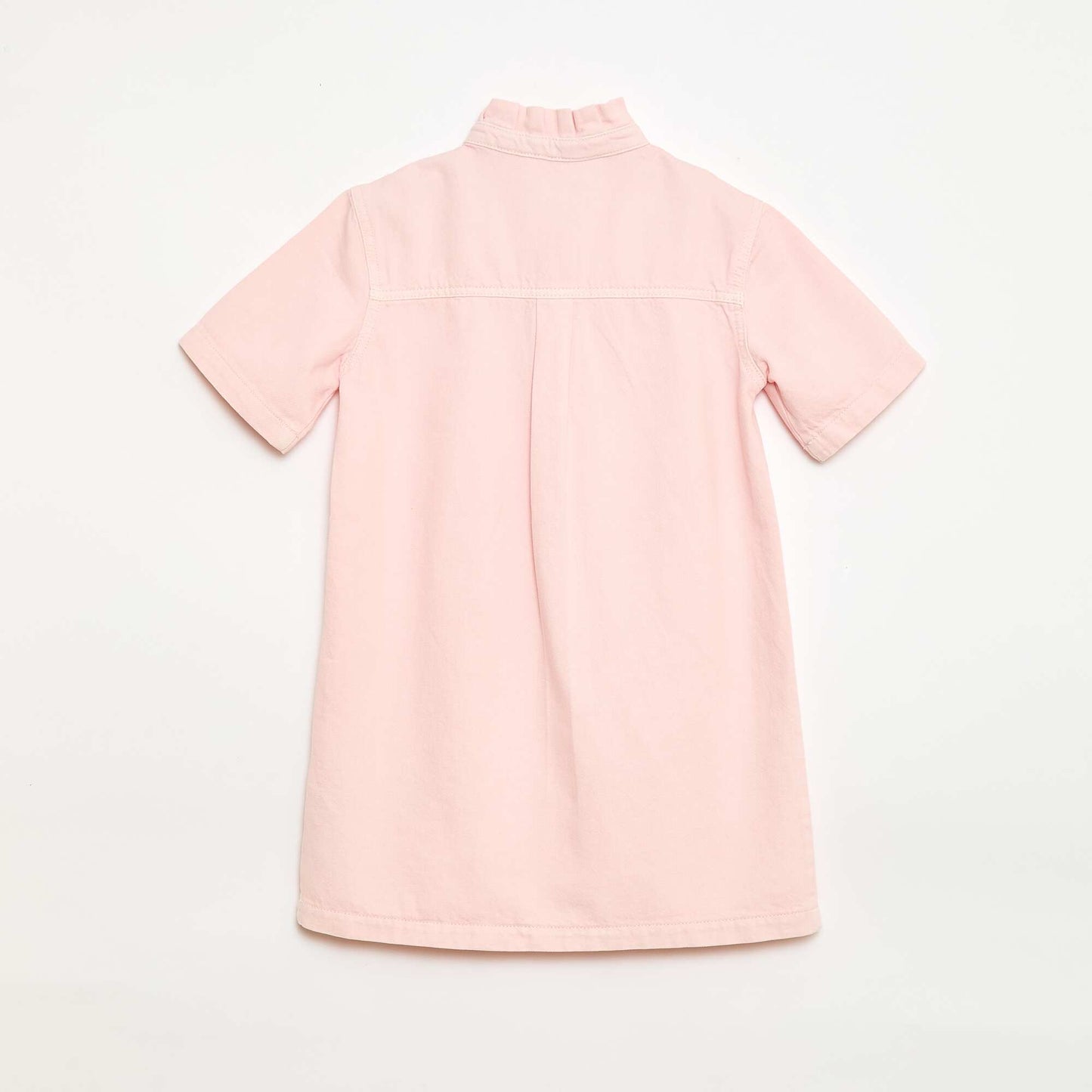 Vestido cuello mao en jean ROSA