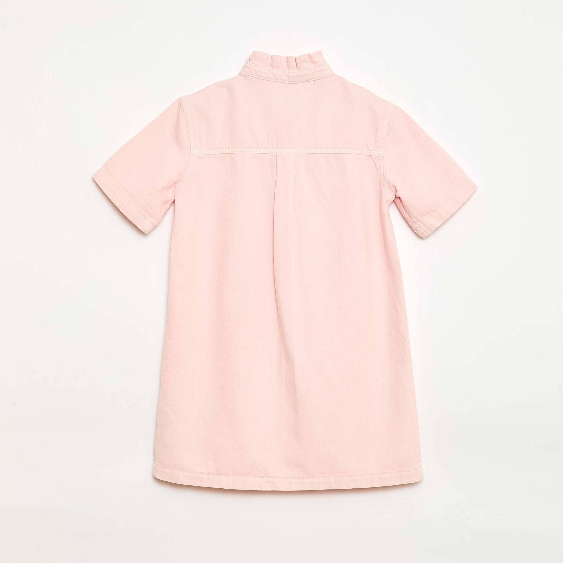Vestido cuello mao en jean ROSA