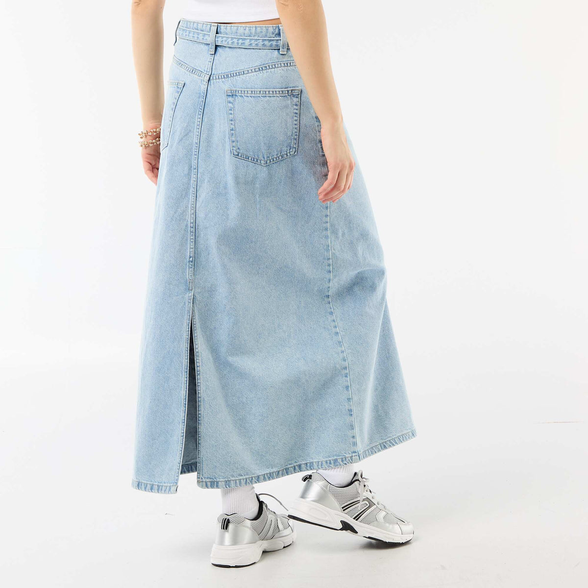 Falda larga vaquera AZUL