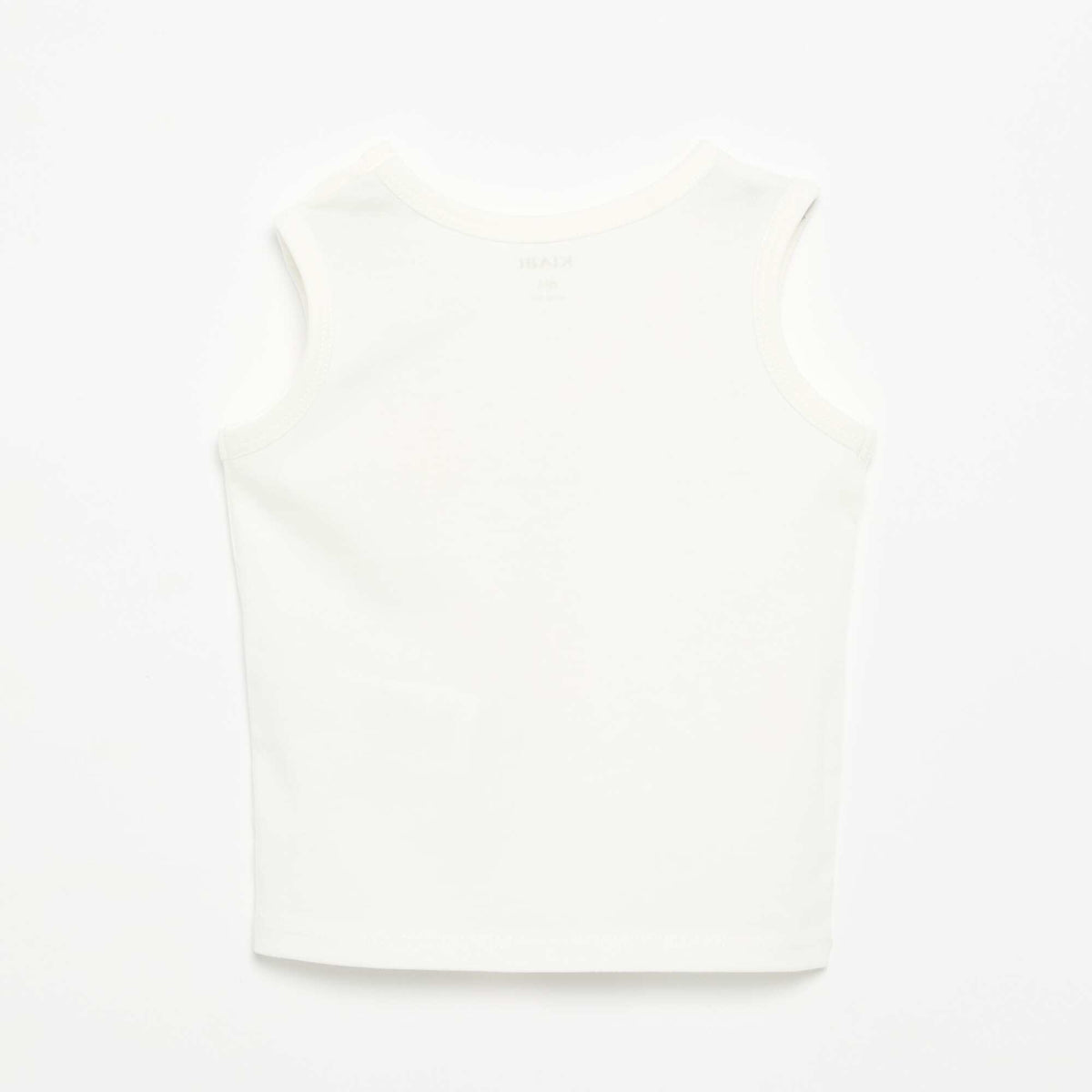 Camiseta sin mangas con parche en el pecho BLANCO
