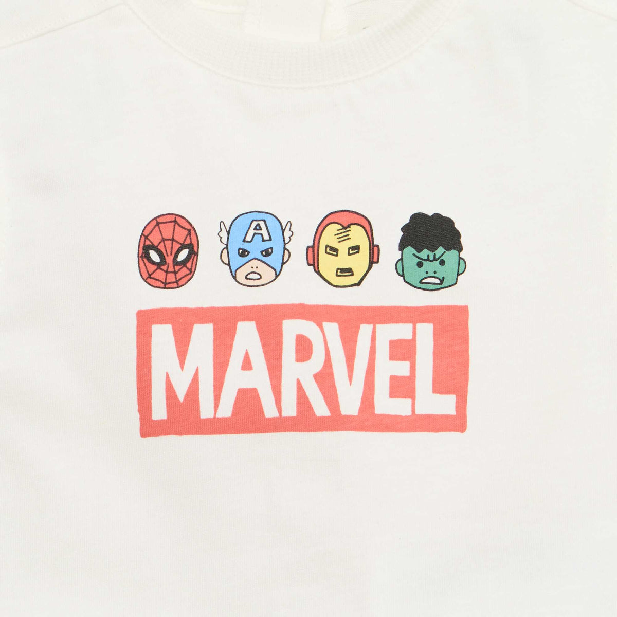Conjunto de 2 piezas: camiseta sin mangas y pantalón corto 'Marvel' BLANCO
