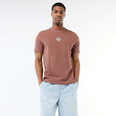 Camiseta de piqué de algodón de manga corta GRIS