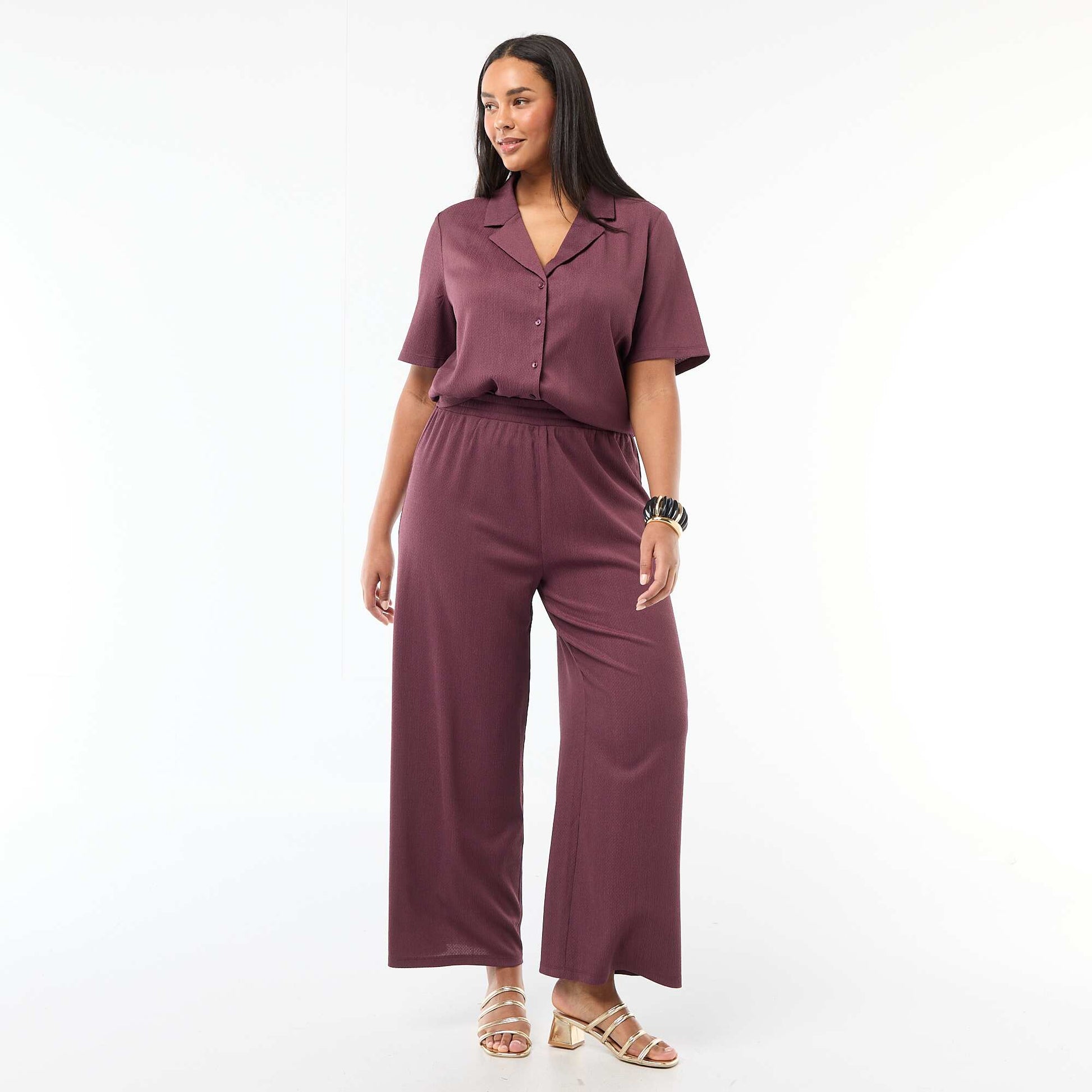 Blusa de punto crepé ROSA