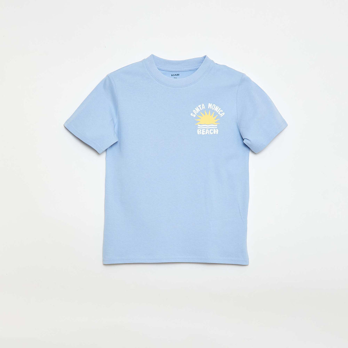 Camiseta de manga corta con estampado delantero/trasero AZUL