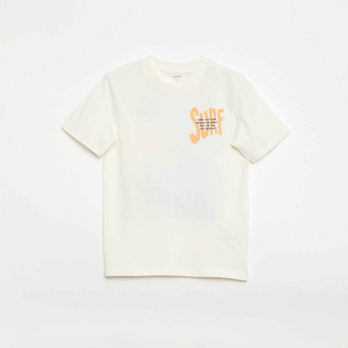 Camiseta de manga corta con estampado delantero/trasero BEIGE