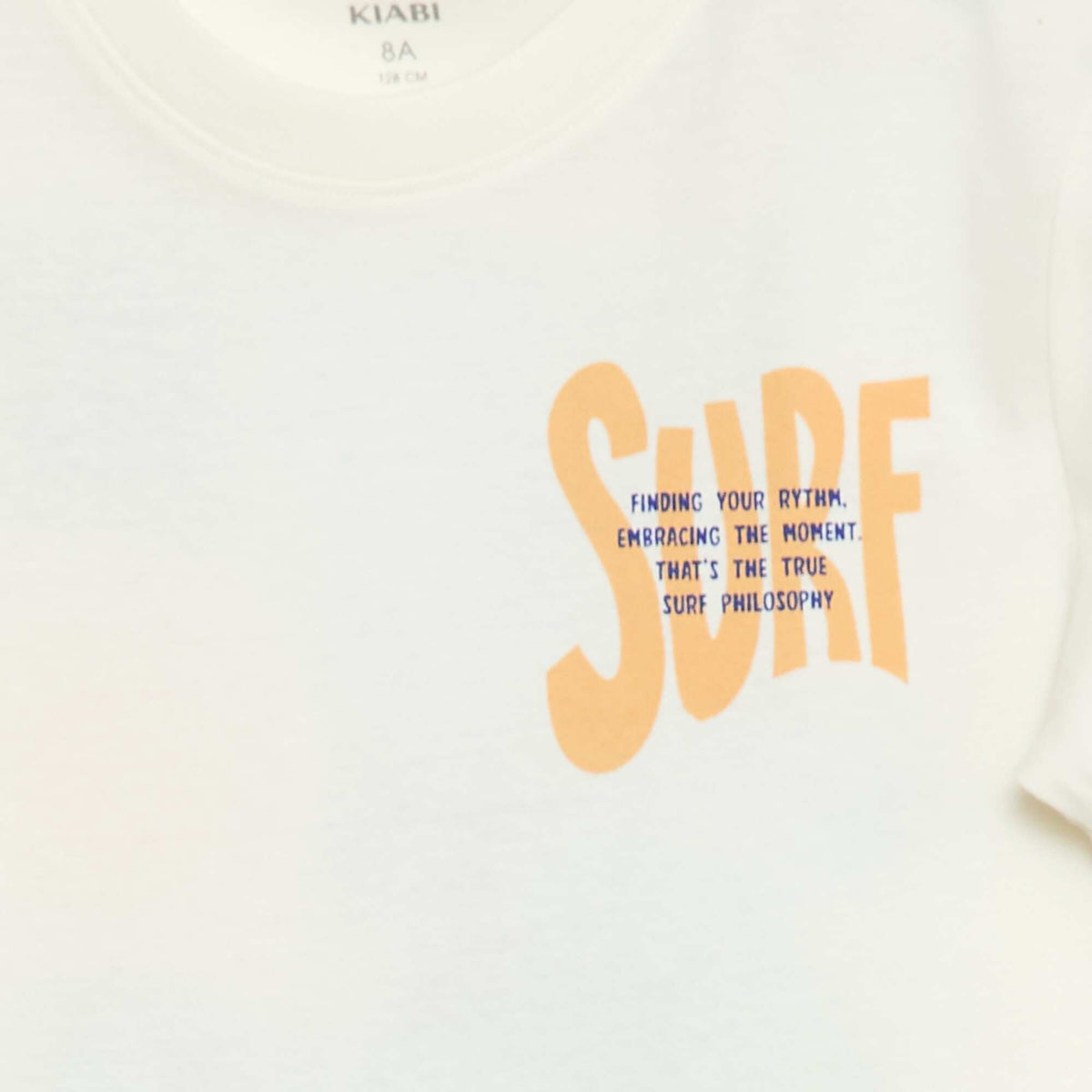 Camiseta de manga corta con estampado delantero/trasero BEIGE