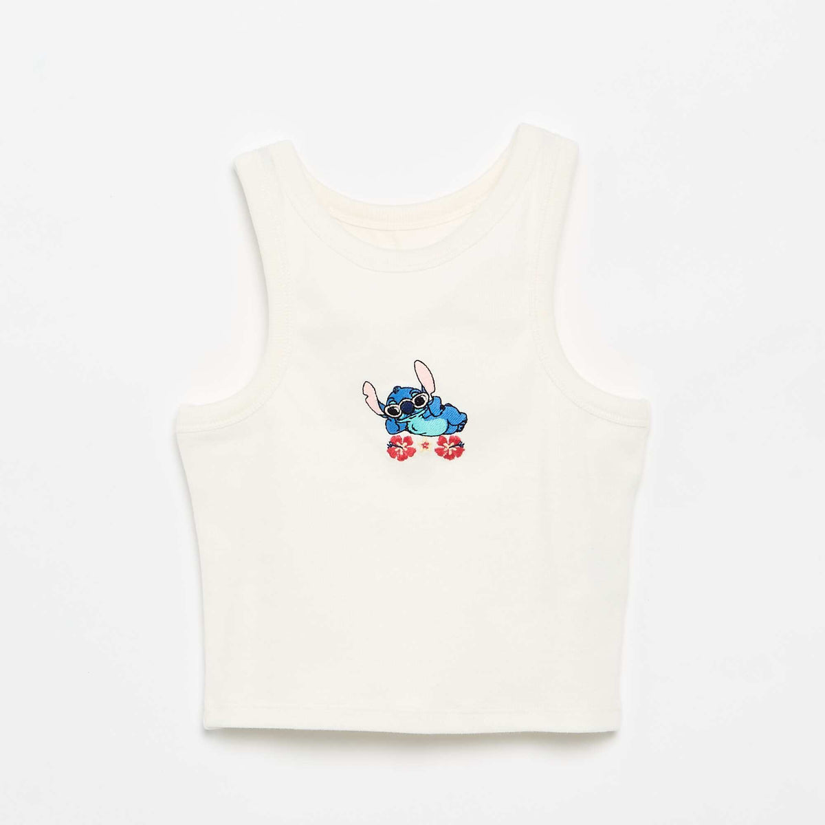 Camiseta sin mangas 'Disney' 'Stitch' BLANCO