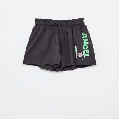 Pantalón corto 'Disney' de punto de algodón NEGRO