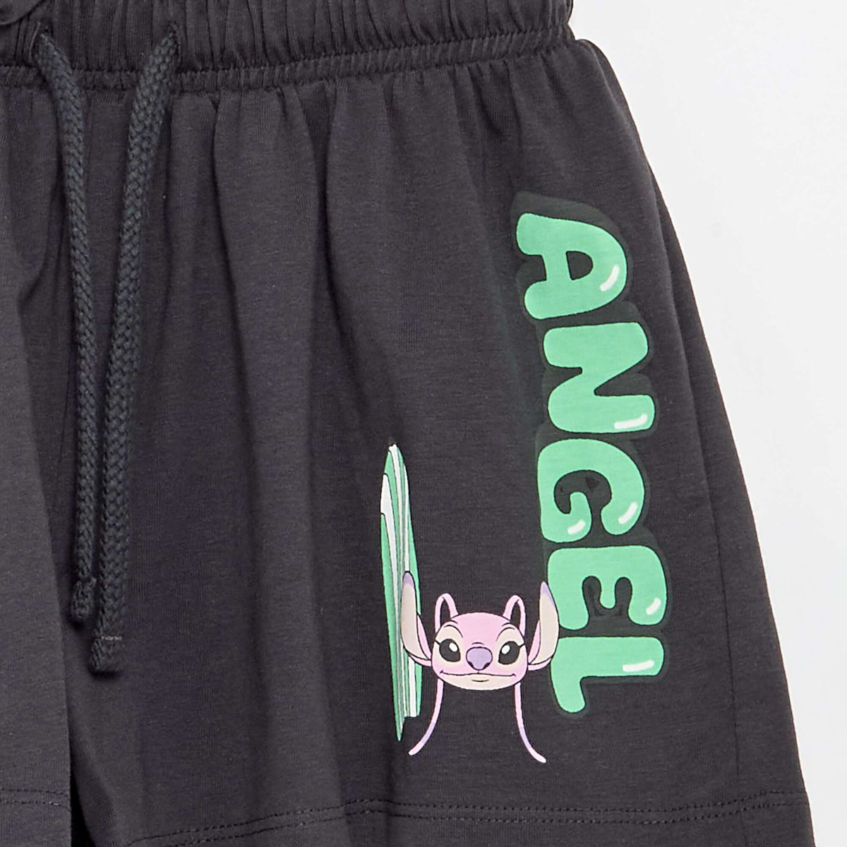 Pantalón corto 'Disney' de punto de algodón NEGRO
