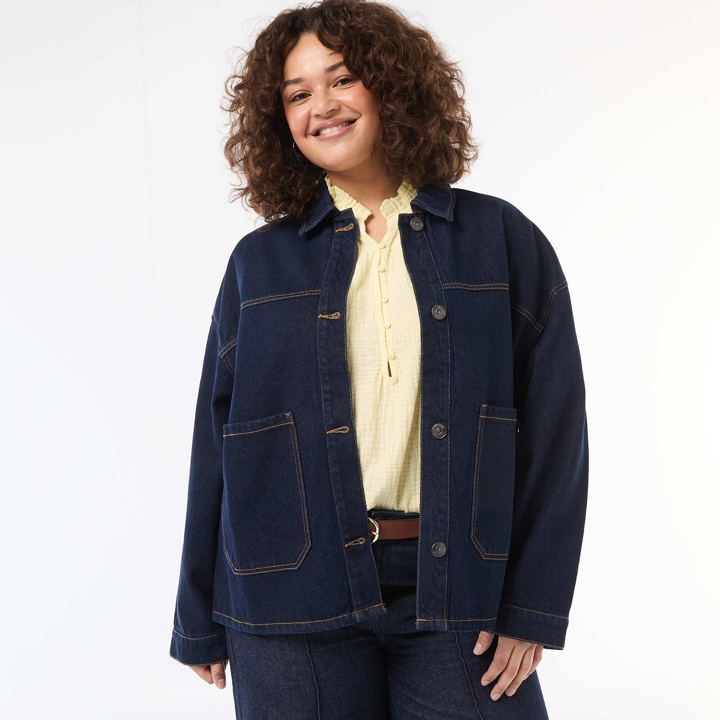 Chaqueta larga vaquera AZUL