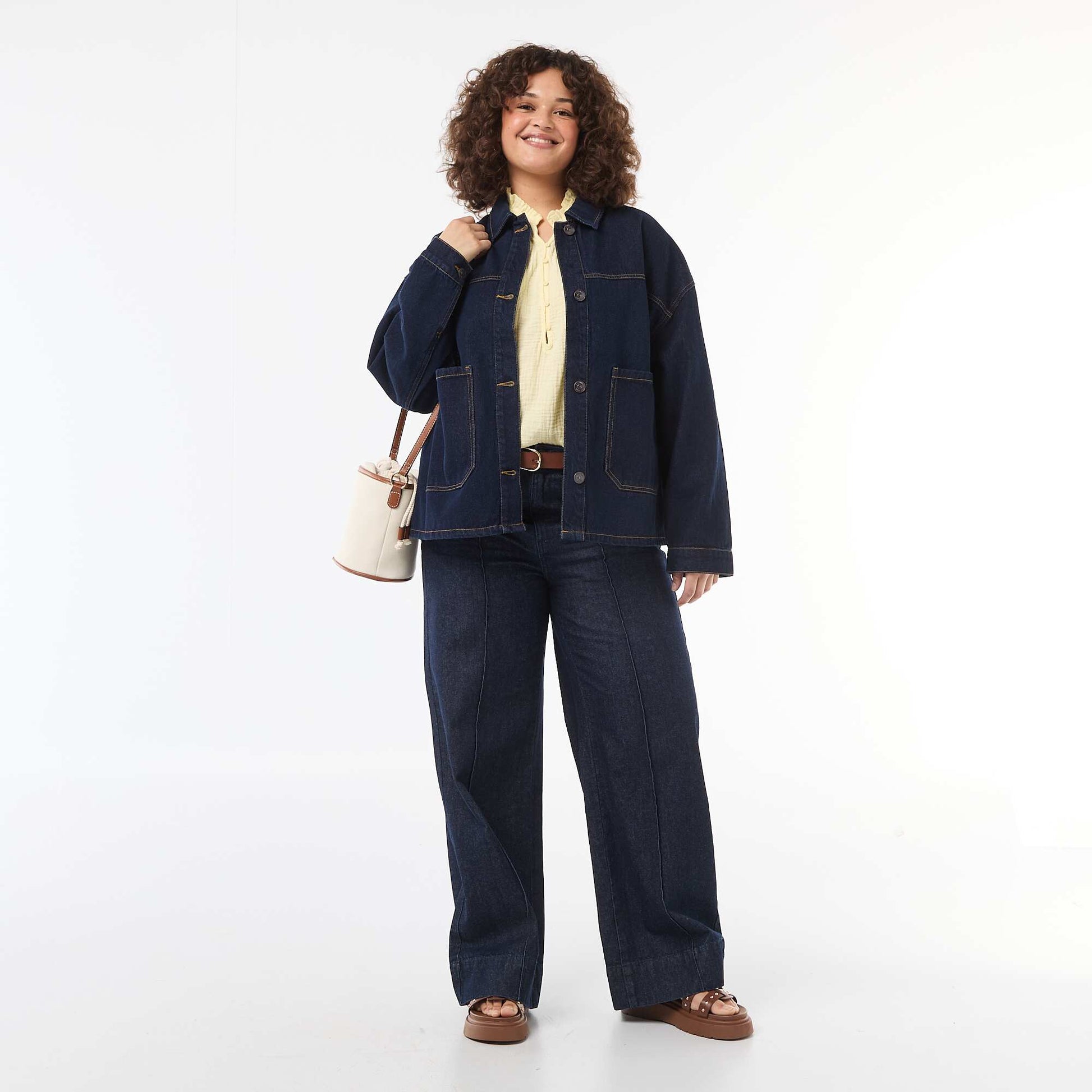 Chaqueta larga vaquera AZUL
