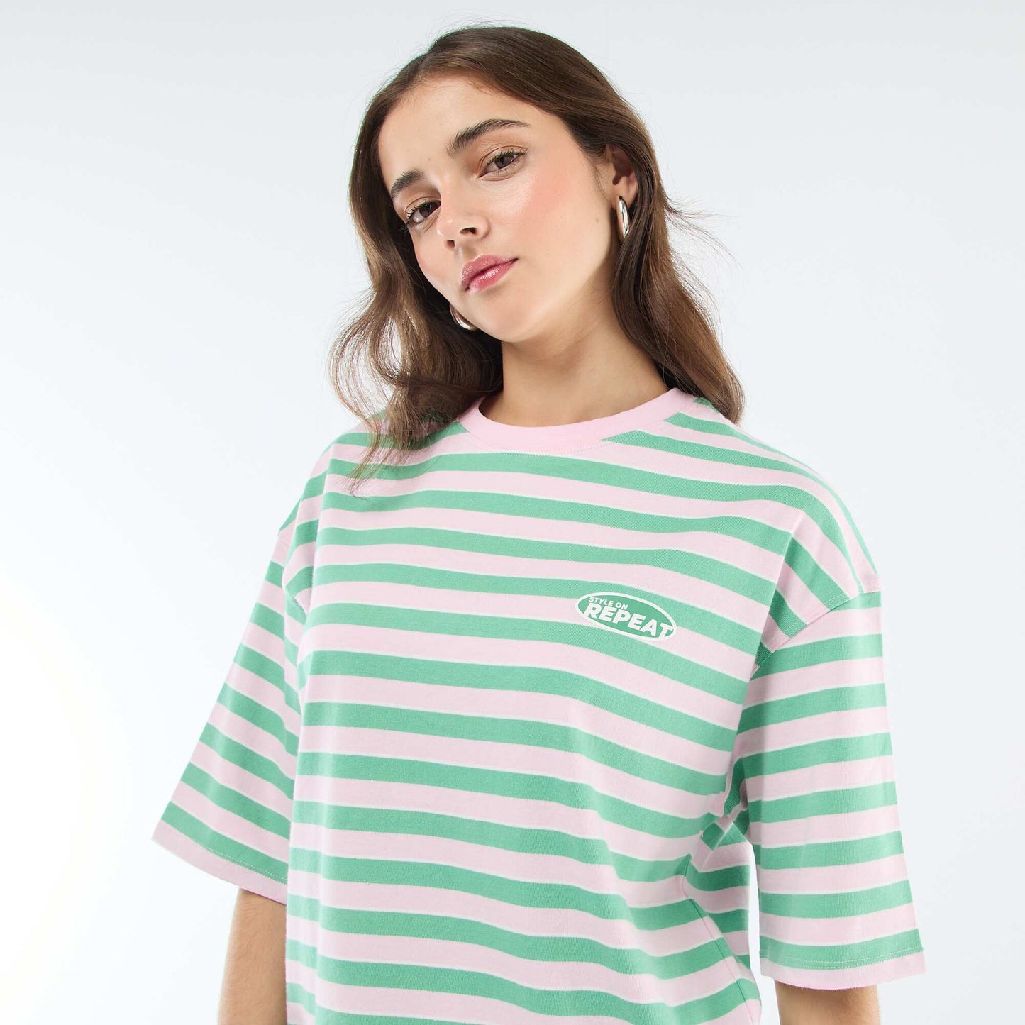 Camiseta de rayas anchas ROSA
