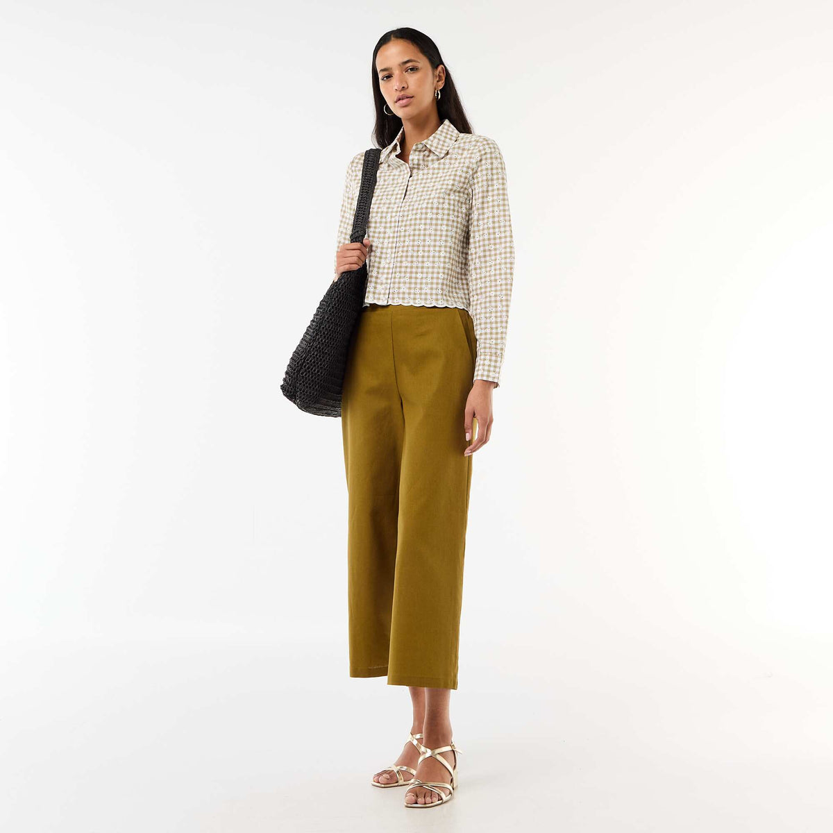 Camisa con bordados 'all over' VERDE