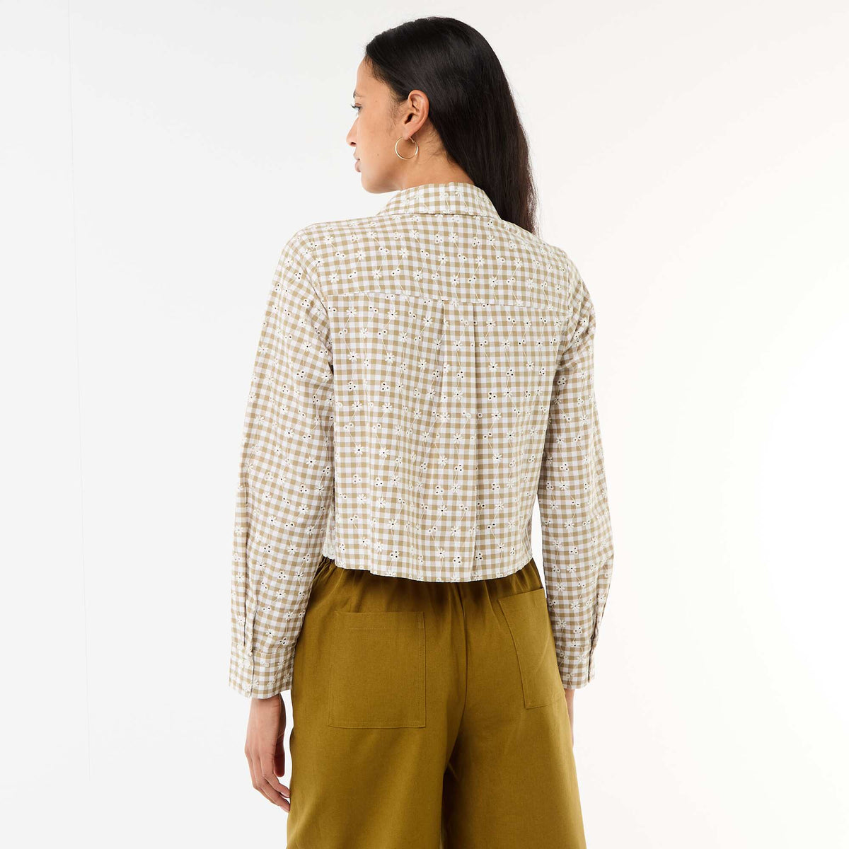 Camisa con bordados 'all over' VERDE