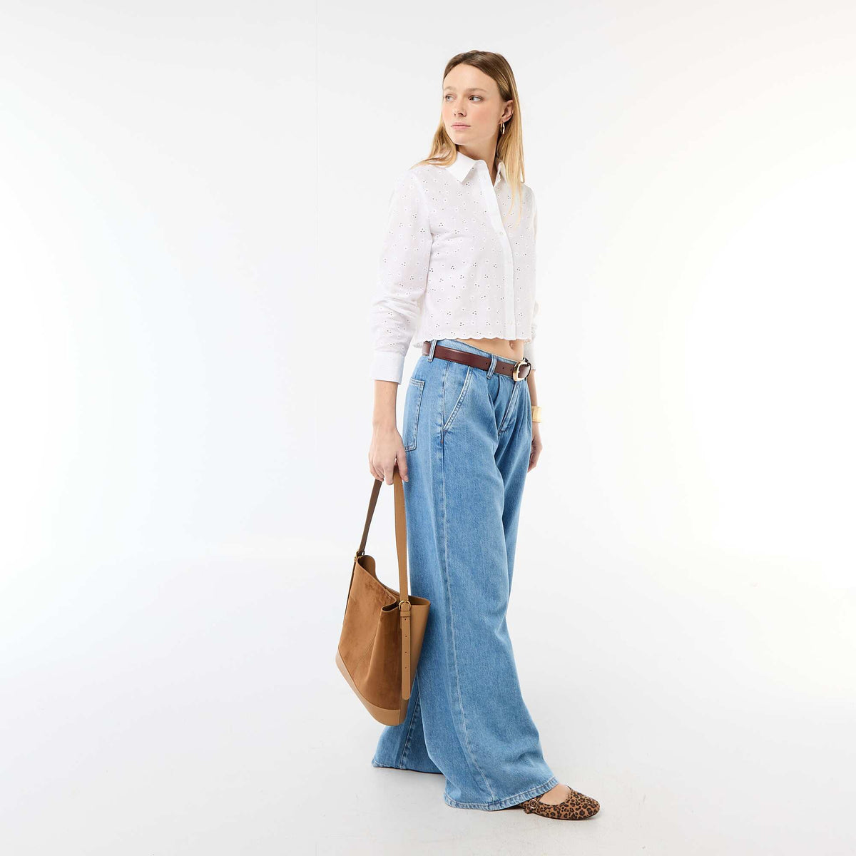 Camisa con bordados 'all over' BLANCO