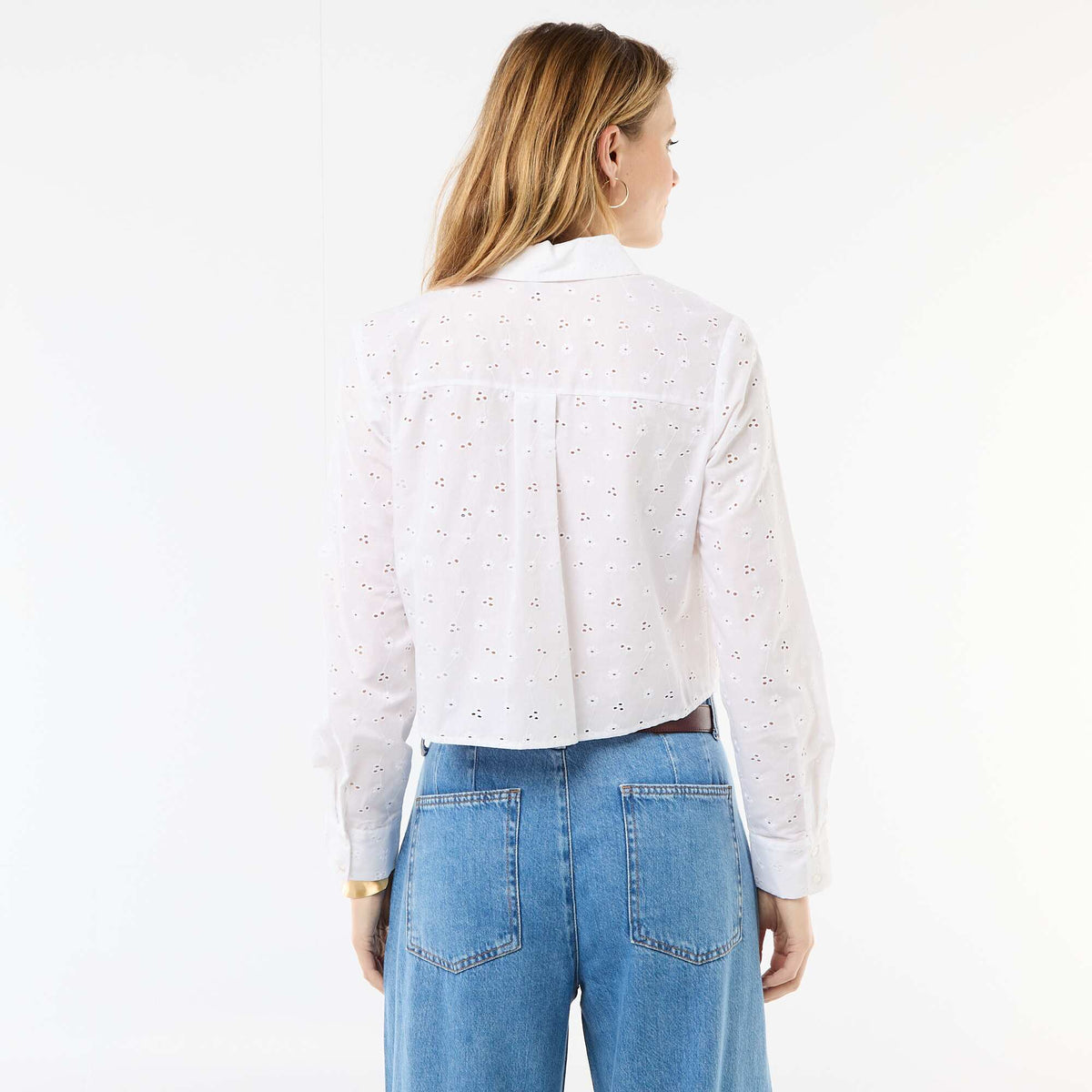 Camisa con bordados 'all over' BLANCO