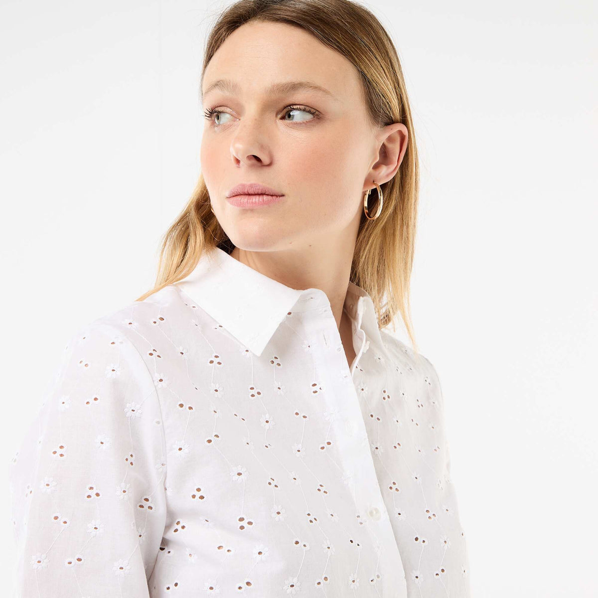 Camisa con bordados 'all over' BLANCO