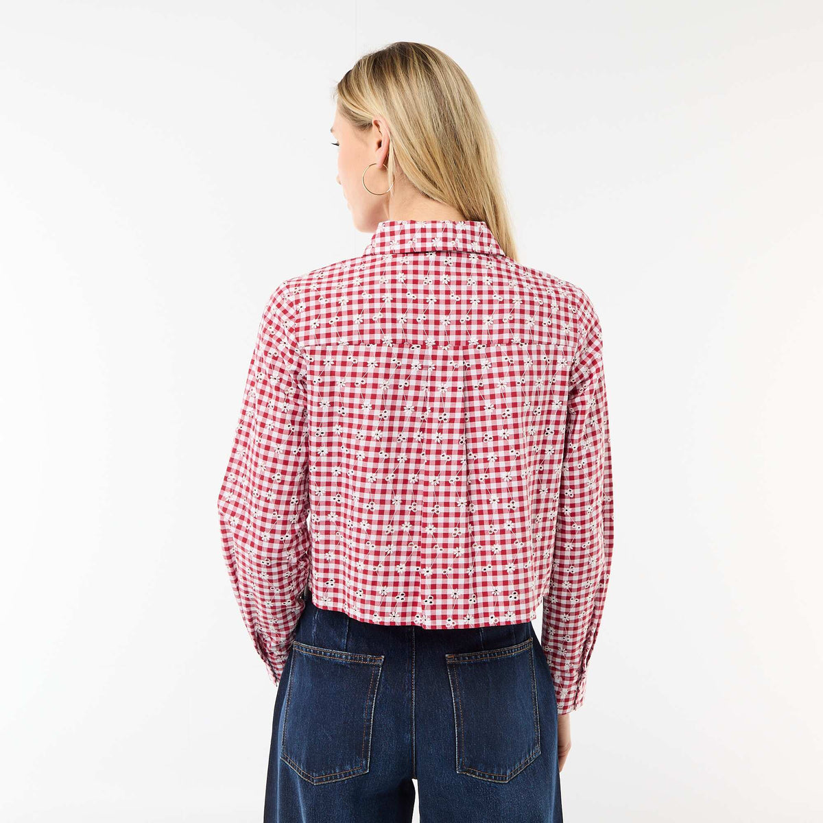 Camisa con bordados 'all over' ROJO