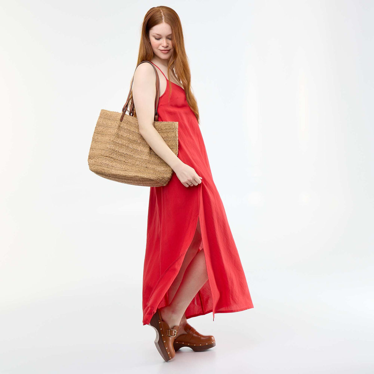 Vestido largo fluido ROJO