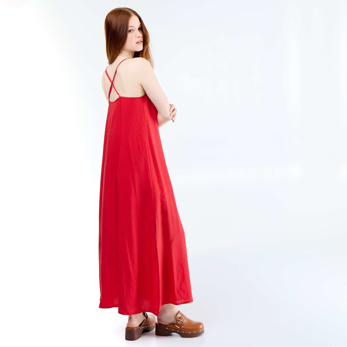 Vestido largo fluido ROJO
