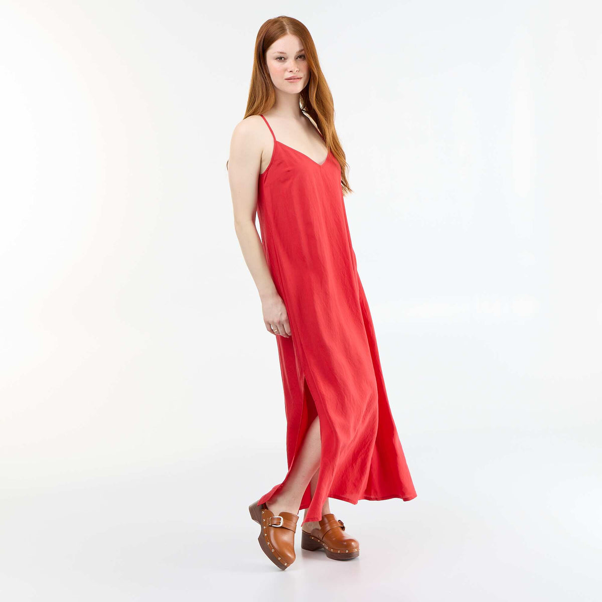 Vestido largo fluido ROJO