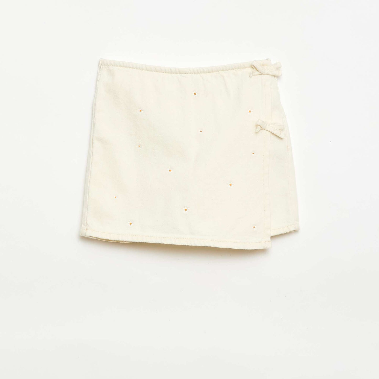 Falda-pantalón con motivos bordados por toda la prenda BEIGE