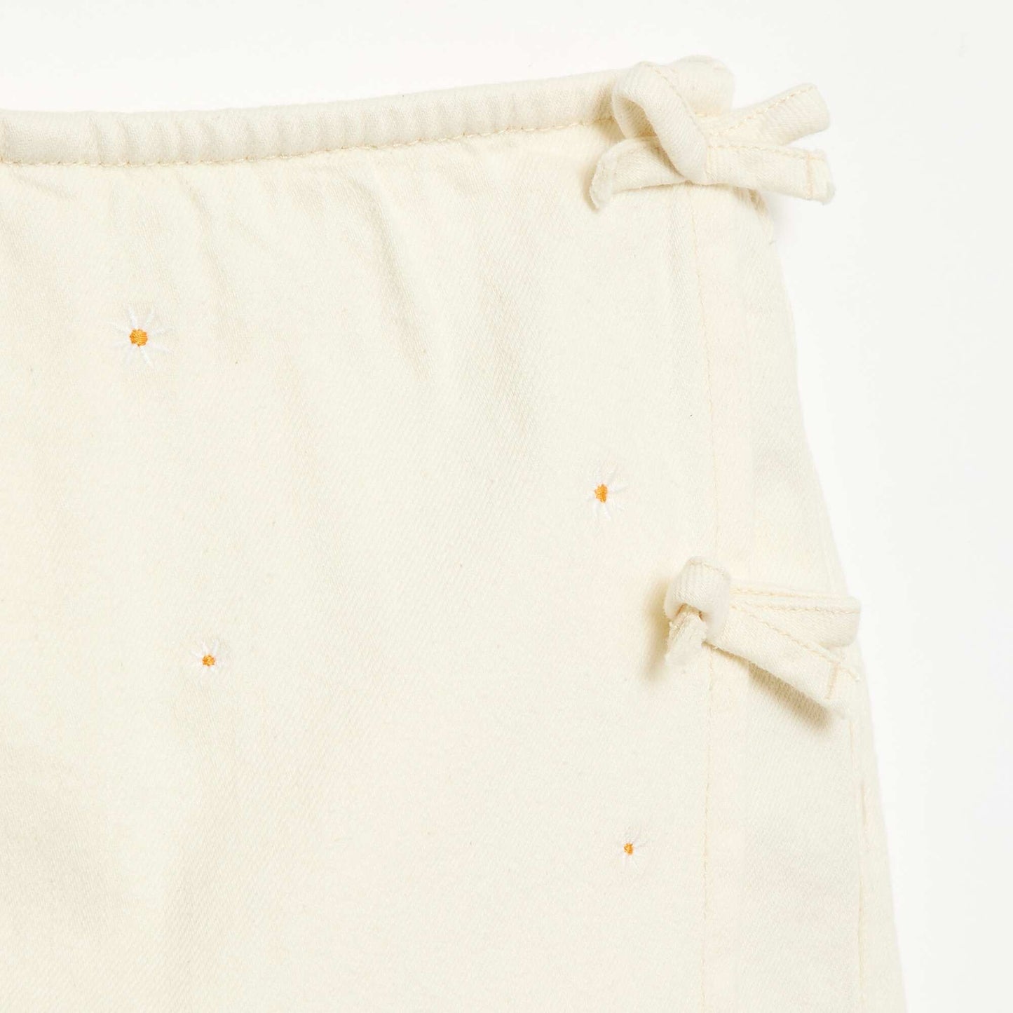 Falda-pantalón con motivos bordados por toda la prenda BEIGE