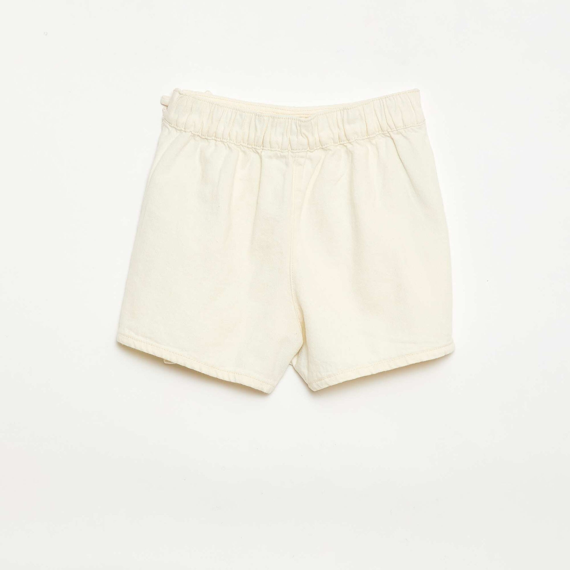 Falda-pantalón con motivos bordados por toda la prenda BEIGE