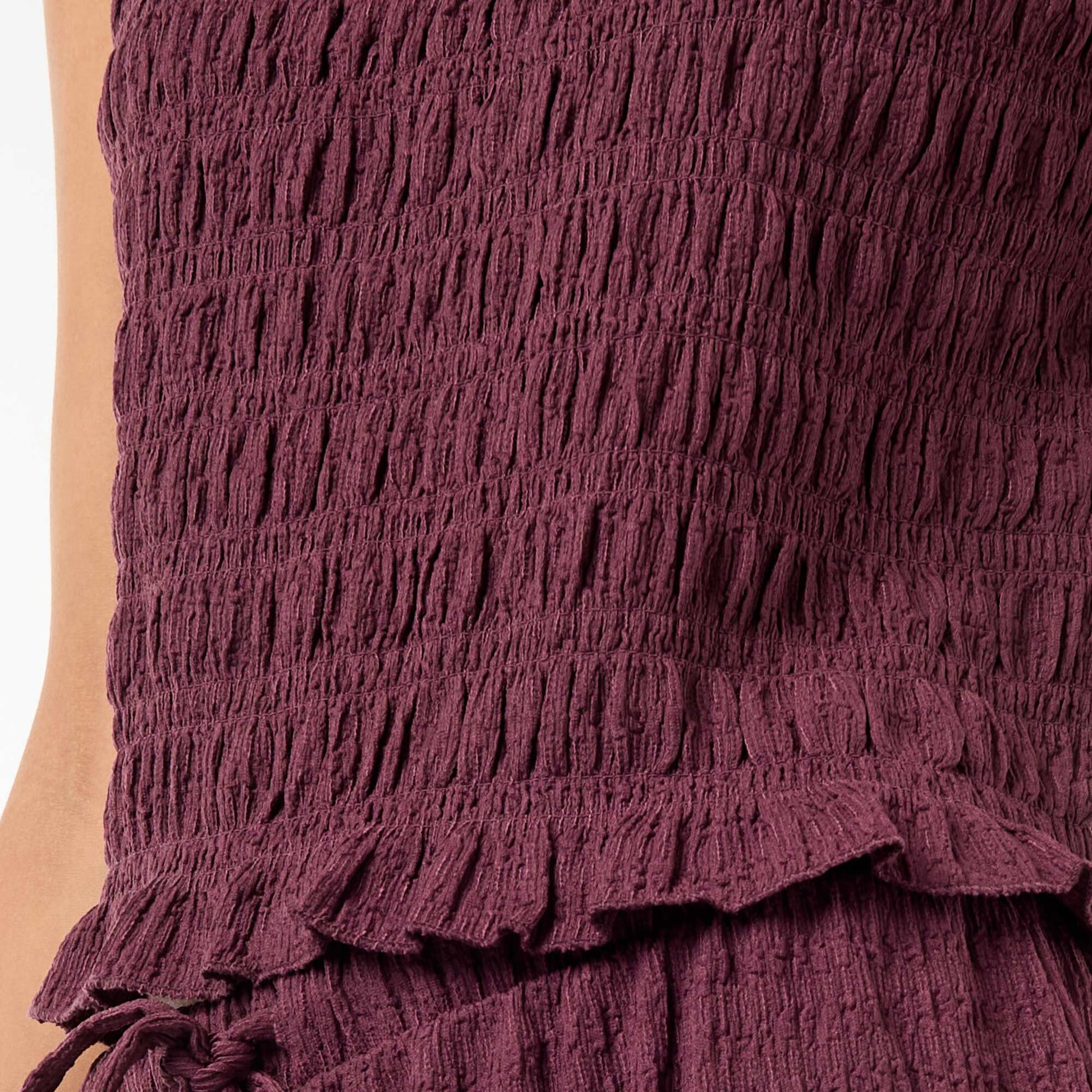 Top fruncido sin mangas PURPURA