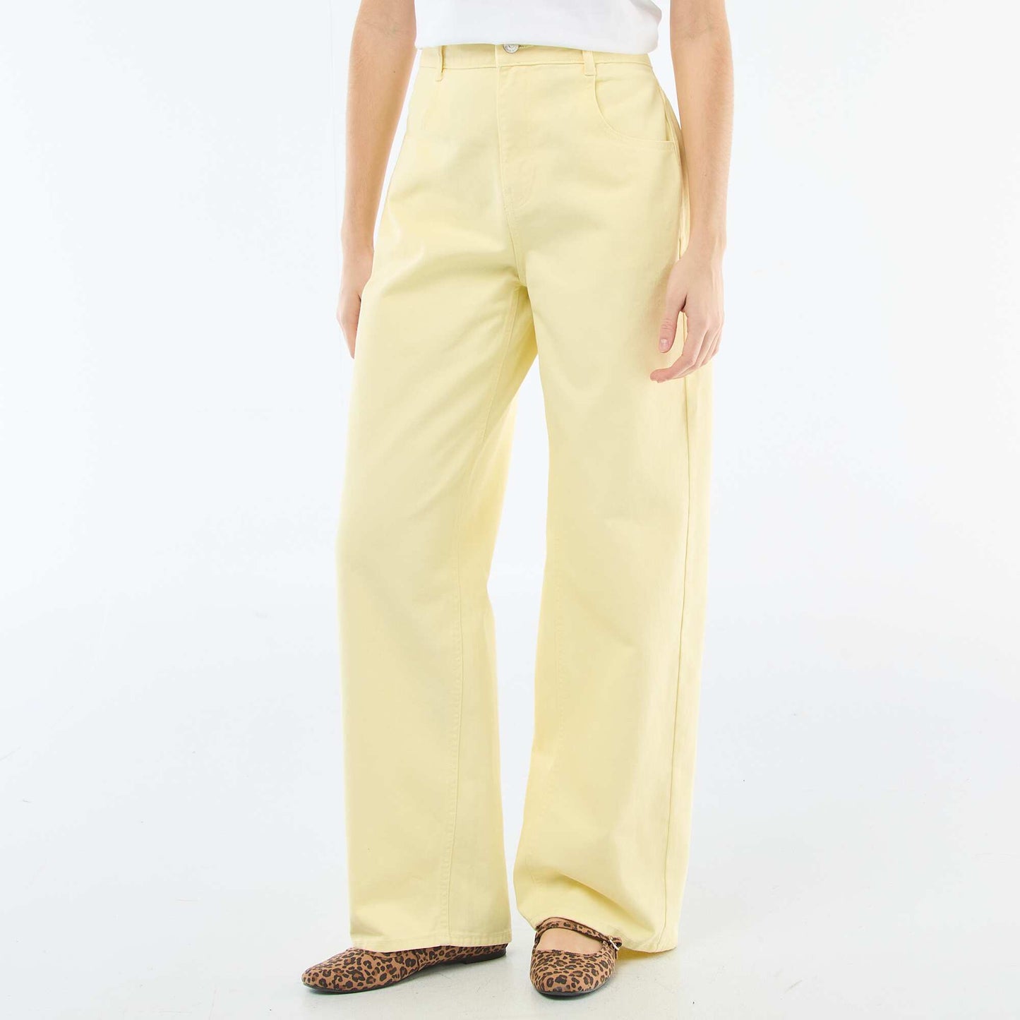 Pantalón corte globo AMARILLO
