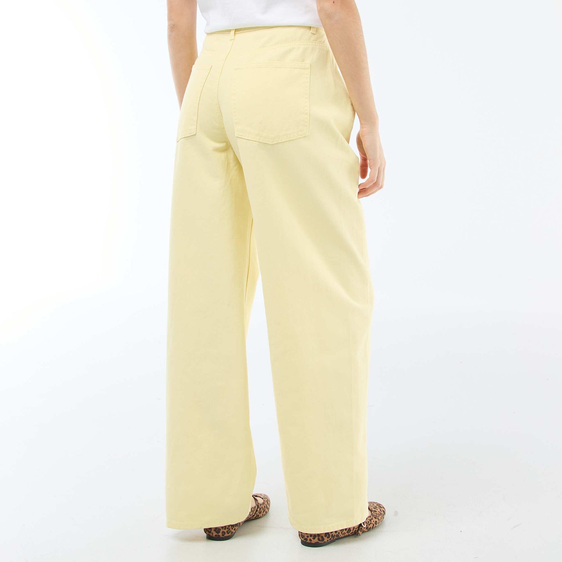 Pantalón corte globo AMARILLO