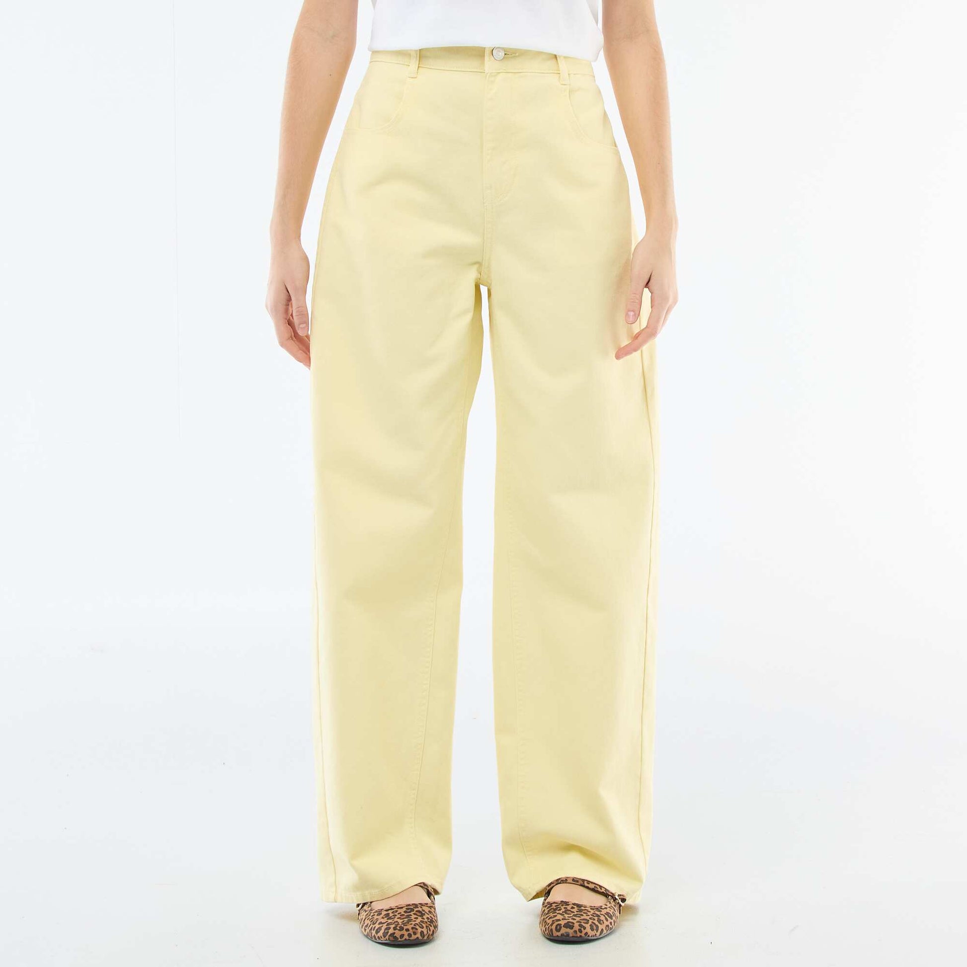 Pantalón corte globo AMARILLO