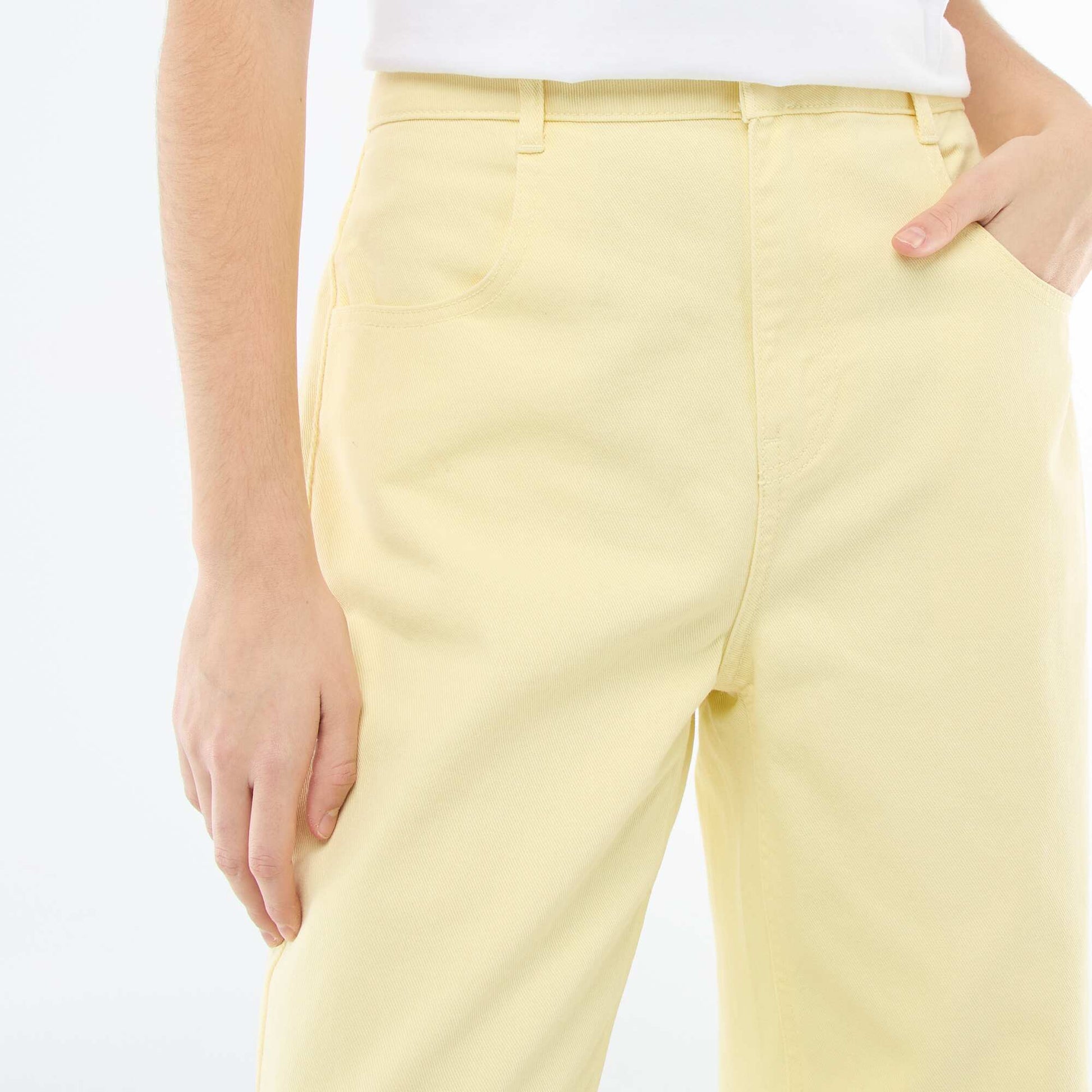 Pantalón corte globo AMARILLO