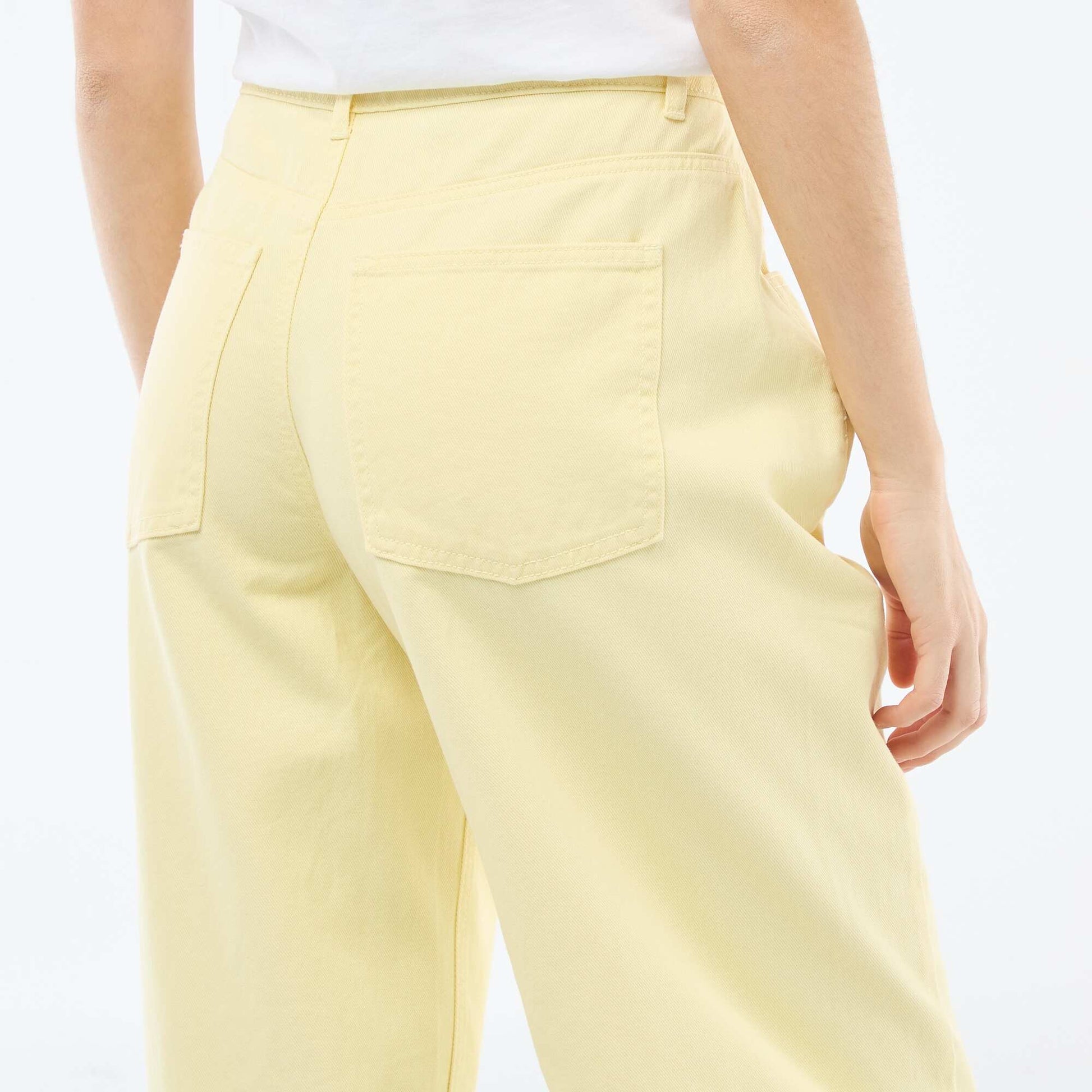 Pantalón corte globo AMARILLO
