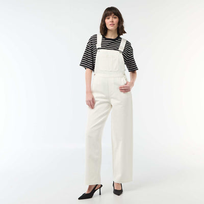 Enterito jean con bolsillo delantero BLANCO