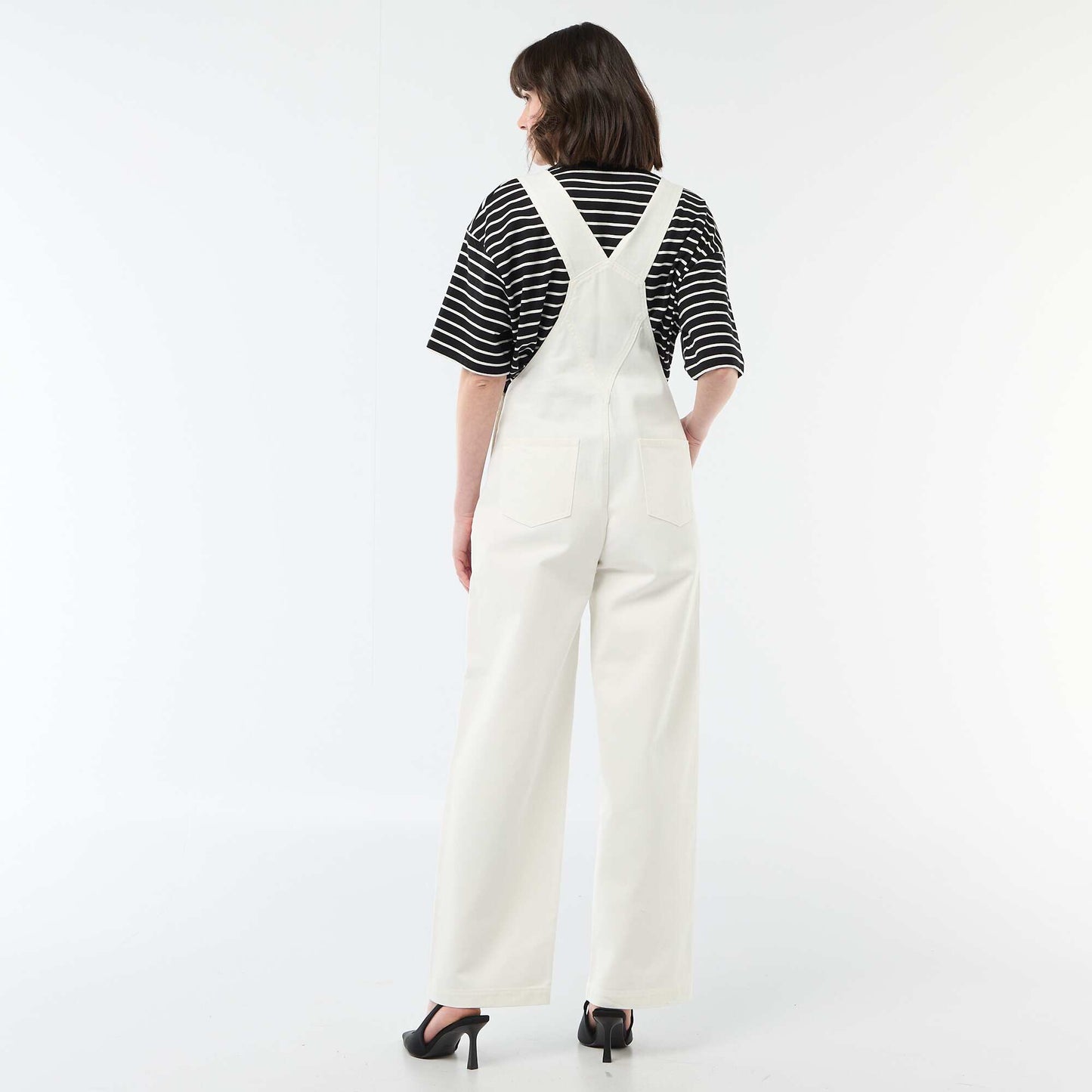 Enterito jean con bolsillo delantero BLANCO